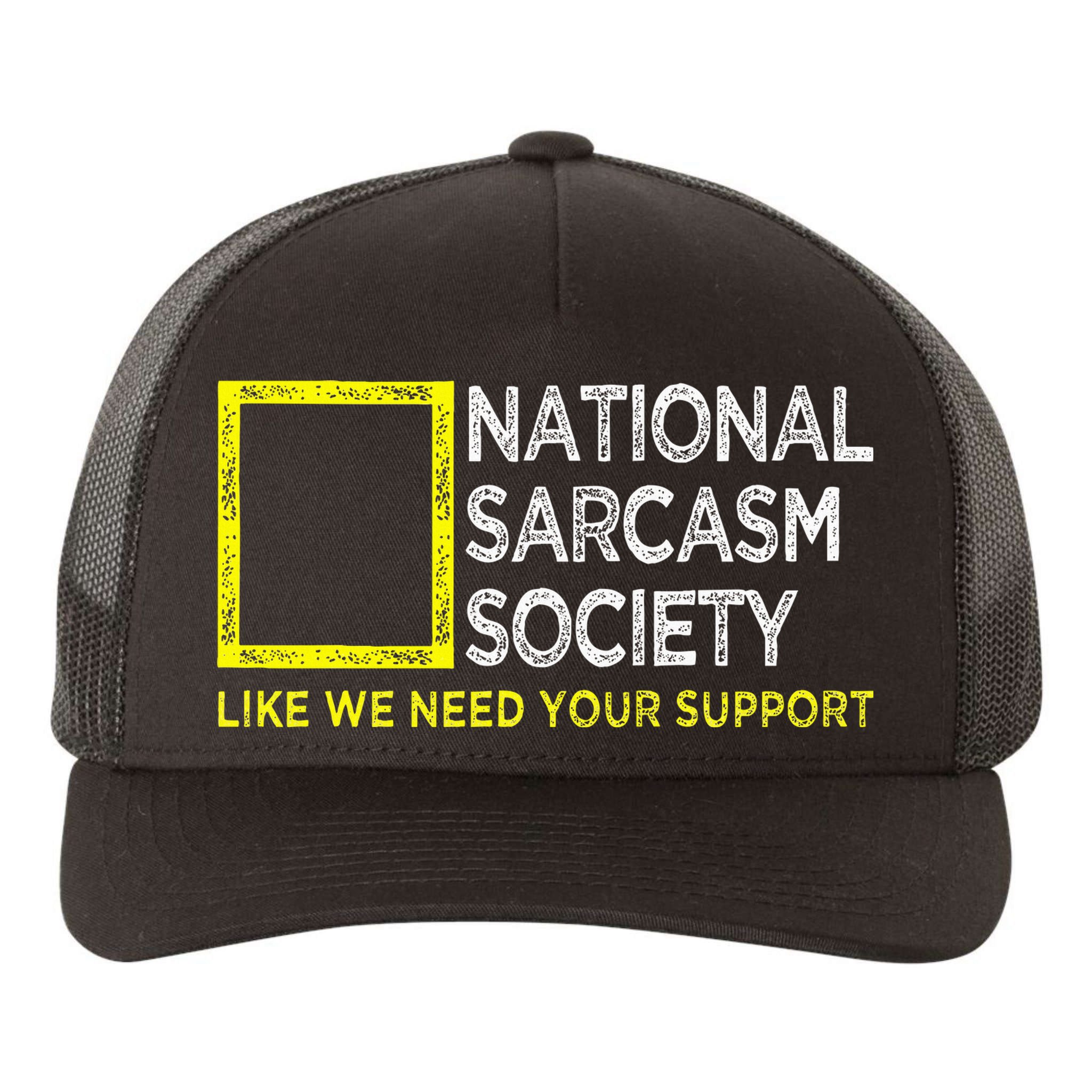 National Sarcasm Society Satirical Vintage Design Sarcasm Yupoong Adult 5-Panel Trucker Hat