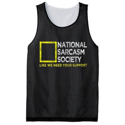 National Sarcasm Society Satirical Vintage Design Sarcasm Mesh Reversible Basketball Jersey Tank