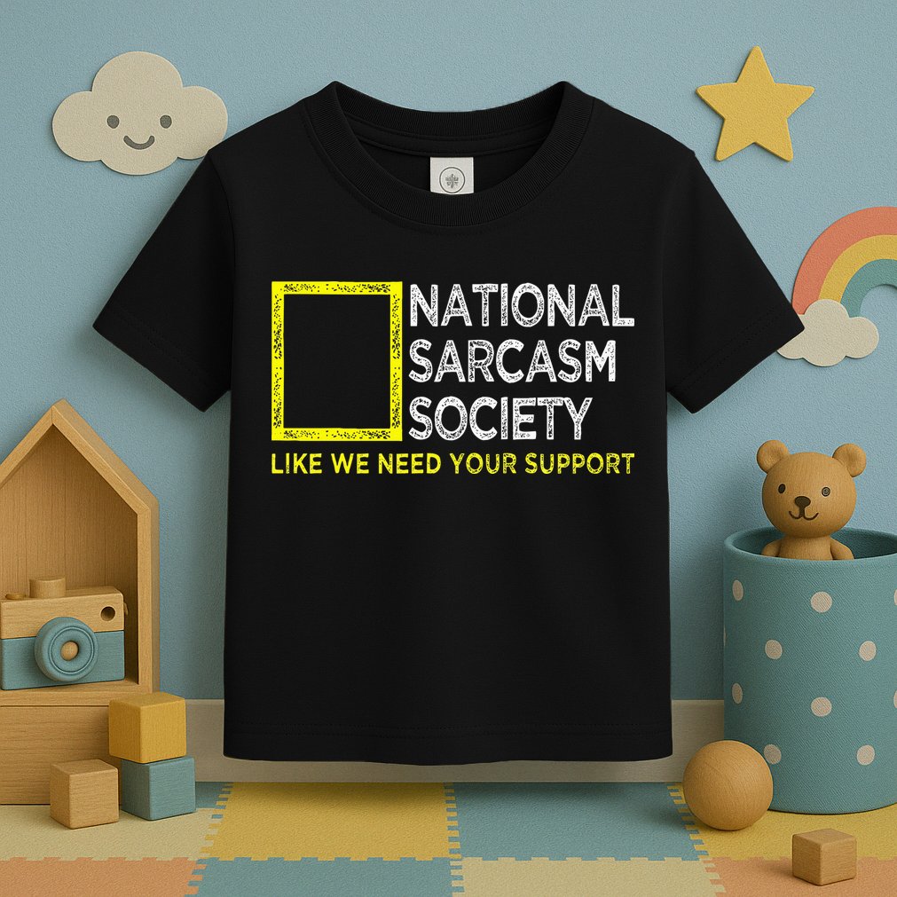 National Sarcasm Society Satirical Vintage Design Sarcasm Toddler T-Shirt