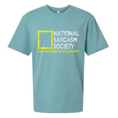 National Sarcasm Society Satirical Vintage Design Sarcasm Sueded Cloud Jersey T-Shirt