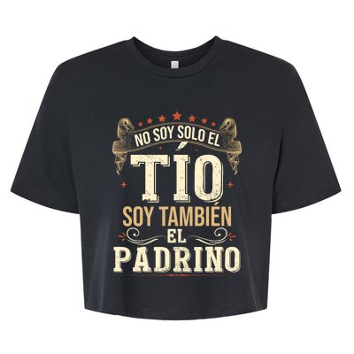 No Soy Solo El Tío Soy También El Padrino Bella+Canvas Jersey Crop Tee