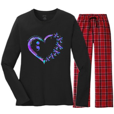 No Story Should End Too Soon Suicide Prevention Awareness Women's Long Sleeve Flannel Pajama Set 