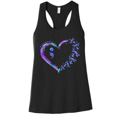 No Story Should End Too Soon Suicide Prevention Awareness Women's Racerback Tank