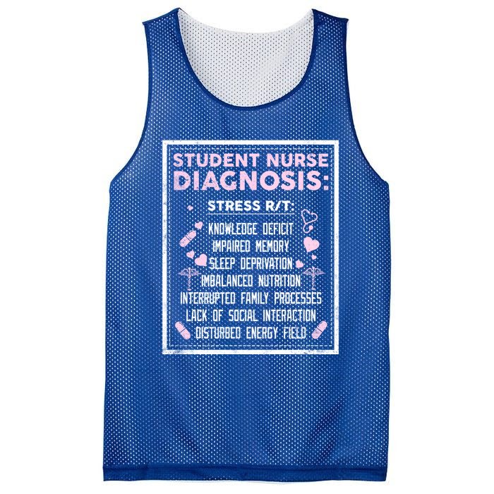 Nursing School Student Nurse Diagnosis Stresst Rt Meaningful Gift Mesh Reversible Basketball Jersey Tank