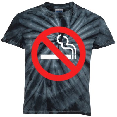 No Smoking Symbol Kids Tie-Dye T-Shirt