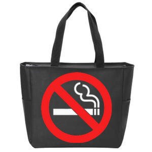 No Smoking Symbol Zip Tote Bag