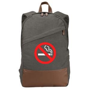 No Smoking Symbol Cotton Canvas Backpack