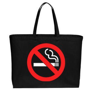 No Smoking Symbol Cotton Canvas Jumbo Tote