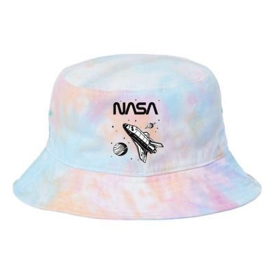 NASA Space Shuttle Saturn Planet Worm Logo Tie Dye Newport Bucket Hat