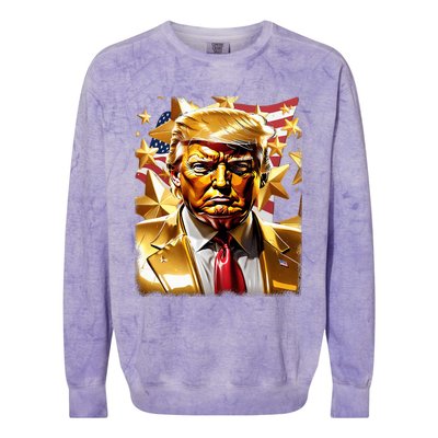 Never Surrender Sneaker Donald Trump Colorblast Crewneck Sweatshirt