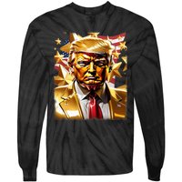 Never Surrender Sneaker Donald Trump Tie-Dye Long Sleeve Shirt