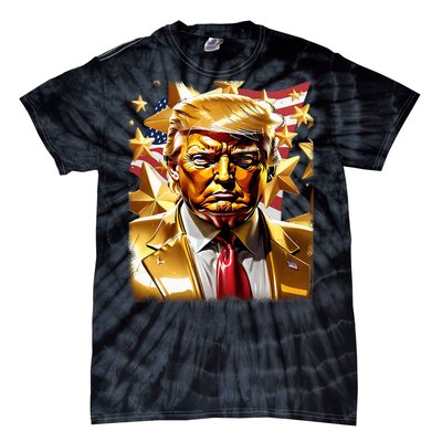 Never Surrender Sneaker Donald Trump Tie-Dye T-Shirt