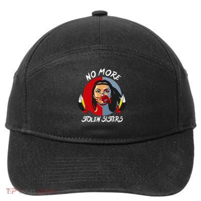 No-More Stolen Sister Red Hand MMIW Awareness America Native 7-Panel Snapback Hat