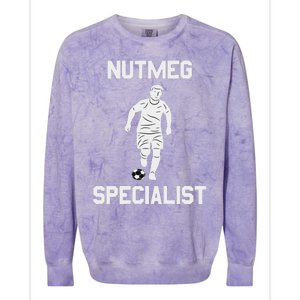 Nutmeg Soccer Saying Nutmeg Specialist Colorblast Crewneck Sweatshirt