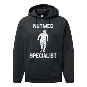 Nutmeg Soccer Saying Nutmeg Specialist Performance Fleece Hoodie