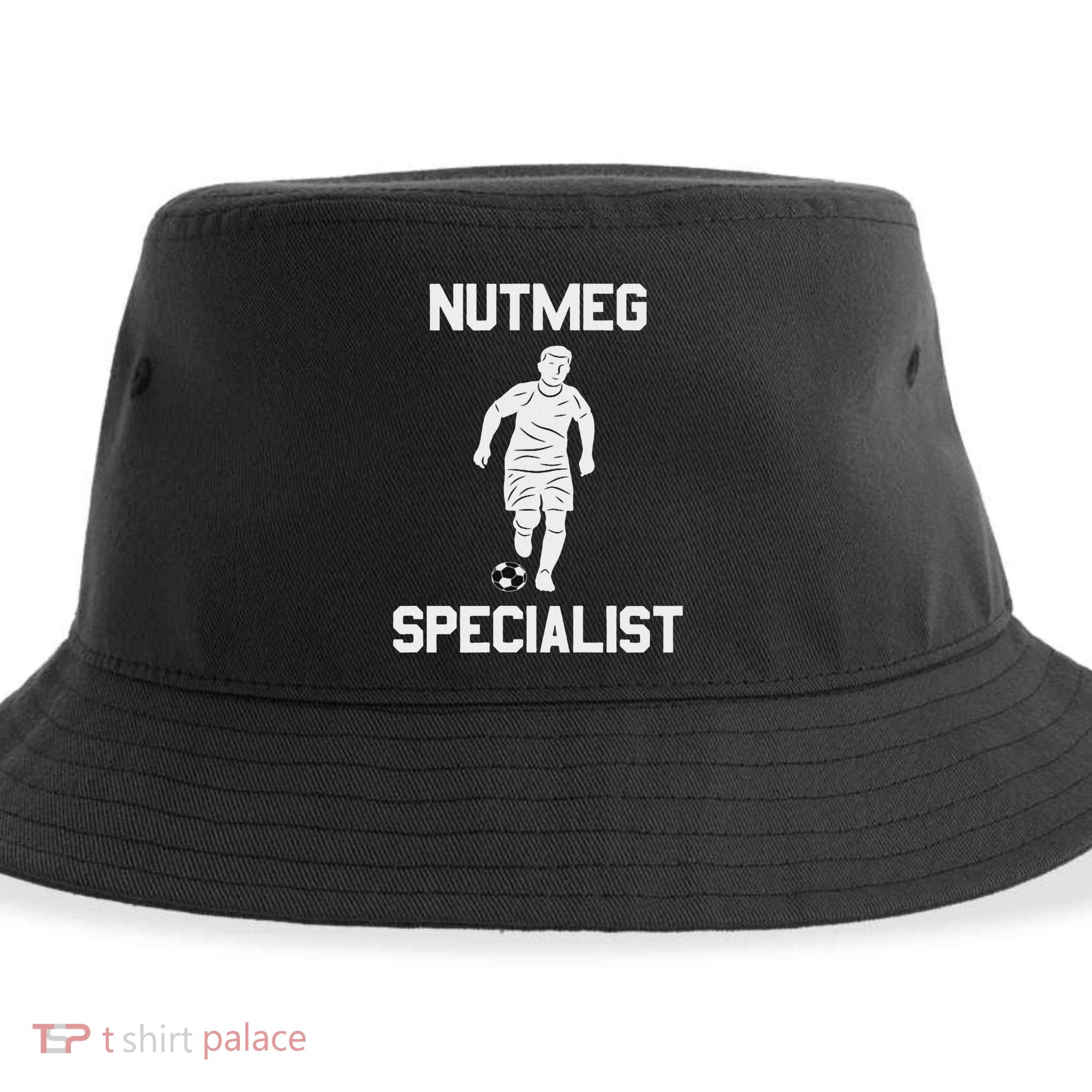 Nutmeg Soccer Saying Nutmeg Specialist Sustainable Bucket Hat