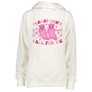 Non Slip Socks Please DonT Fall For Me Medical Nurse Gift Womens Funnel Neck Pullover Hood