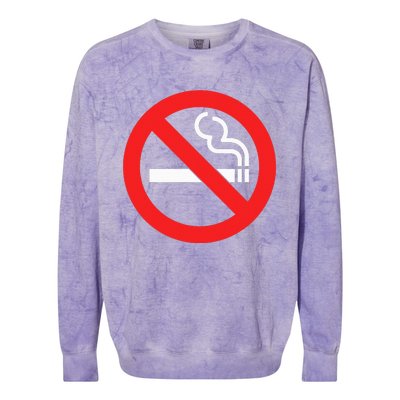 No Smoking Symbol Colorblast Crewneck Sweatshirt