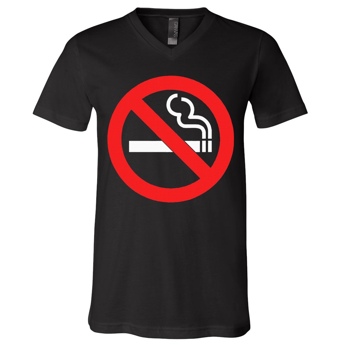 No Smoking Symbol V-Neck T-Shirt