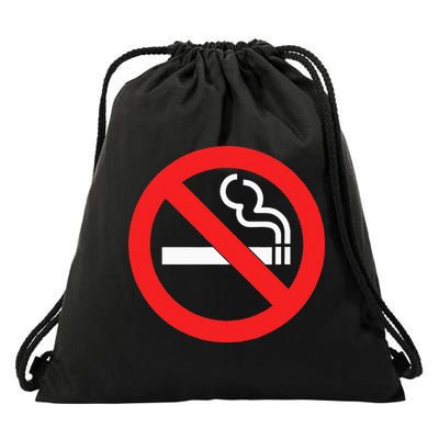 No Smoking Symbol Drawstring Bag