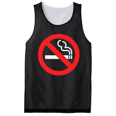 No Smoking Symbol Mesh Reversible Basketball Jersey Tank