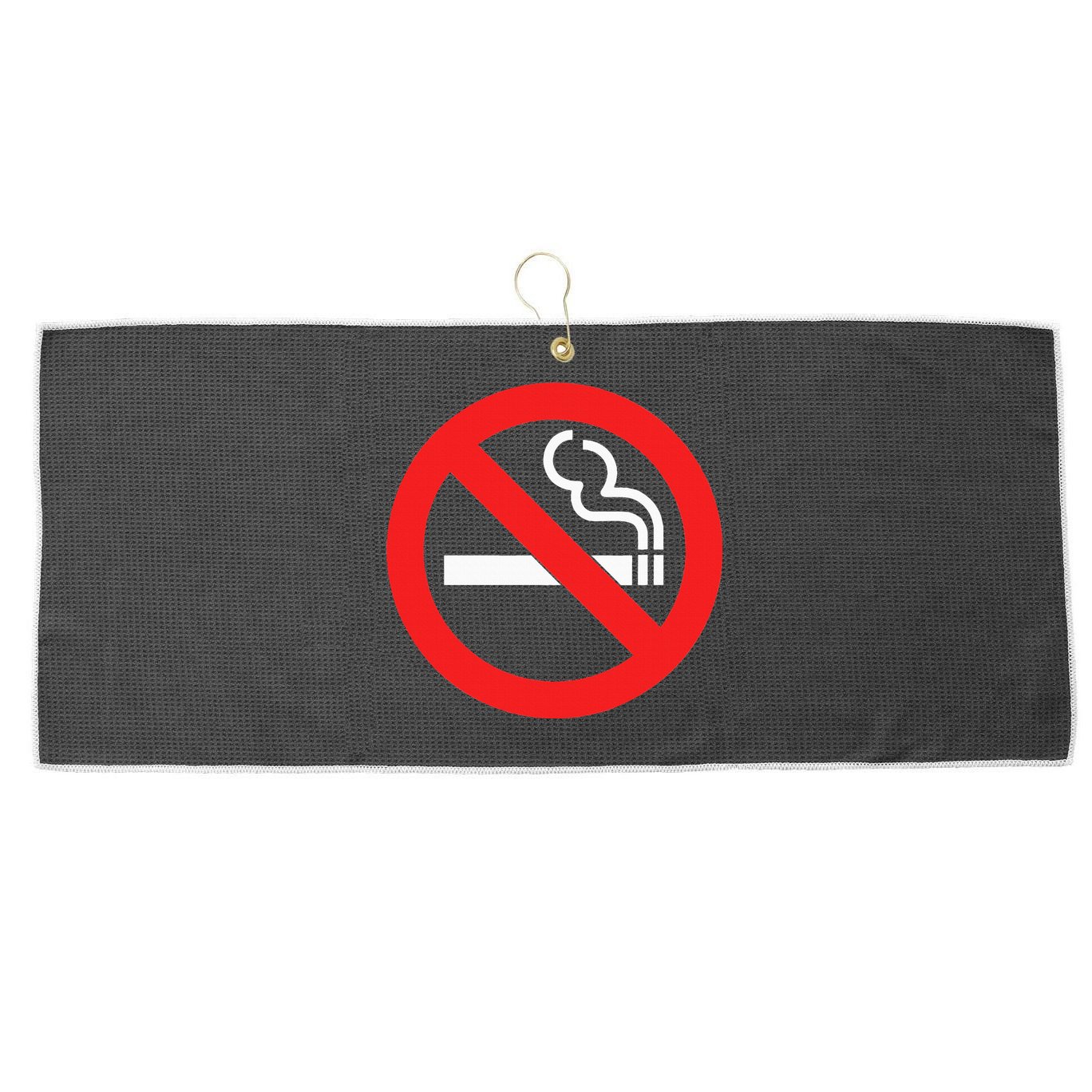 No Smoking Symbol Large Microfiber Waffle Golf Towel
