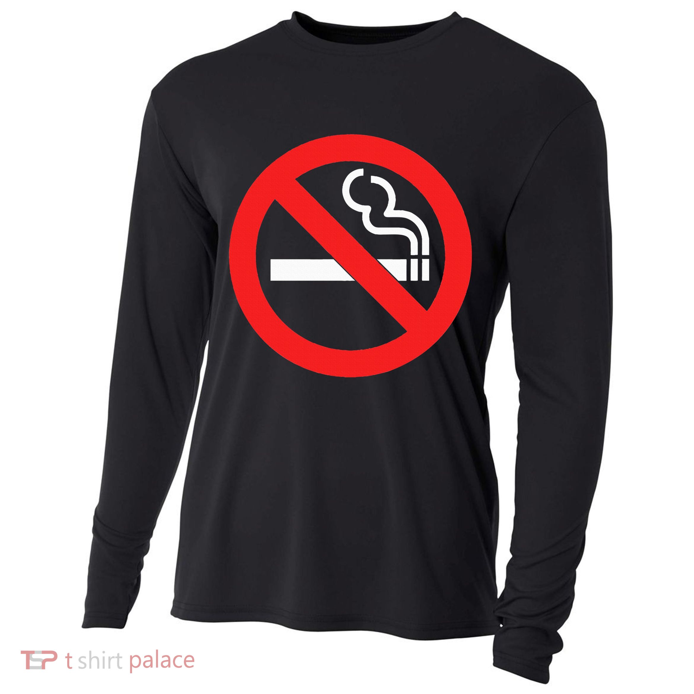 No Smoking Symbol Cooling Performance Long Sleeve Crew