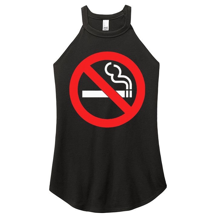 No Smoking Symbol Women's Perfect Tri Rocker Tank