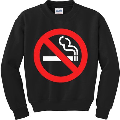 No Smoking Symbol Kids Sweatshirt