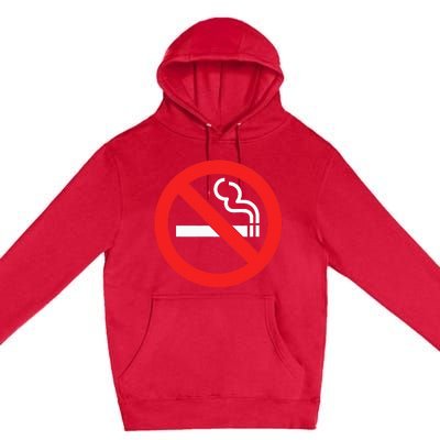 No Smoking Symbol Premium Pullover Hoodie