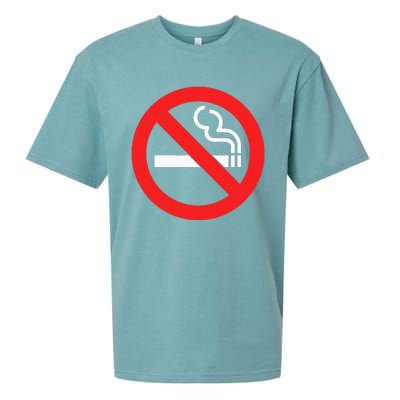 No Smoking Symbol Sueded Cloud Jersey T-Shirt