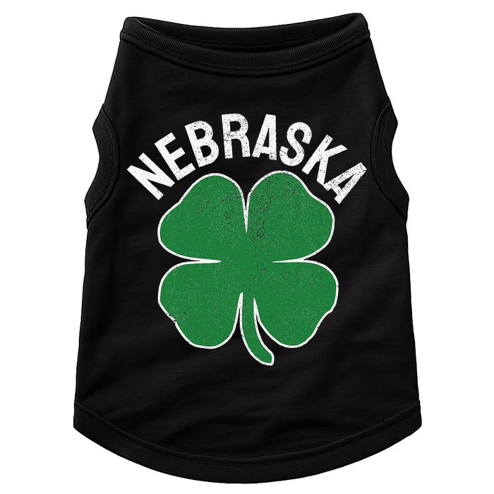 Nebraska Shamrock St. Patrick's Day Saint Paddy's Irish Doggie Tank