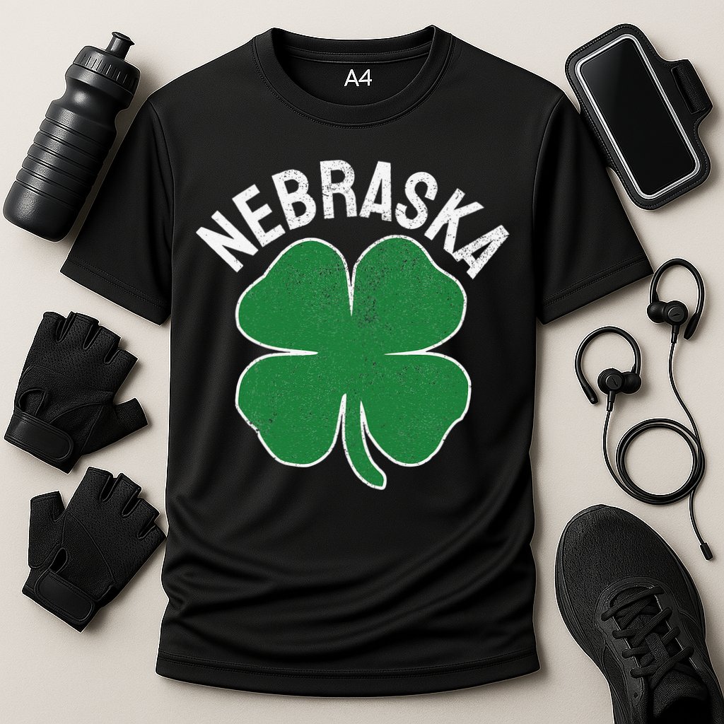 Nebraska Shamrock St. Patrick's Day Saint Paddy's Irish Performance Shirt
