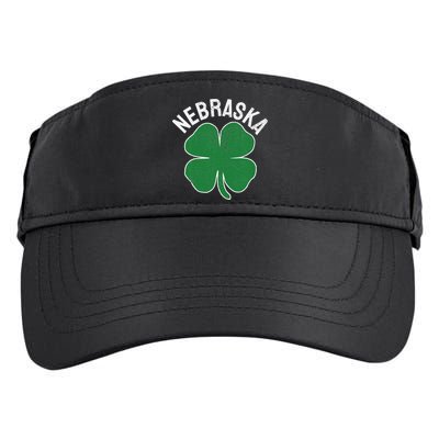 Nebraska Shamrock St. Patrick's Day Saint Paddy's Irish Adult Drive Performance Visor