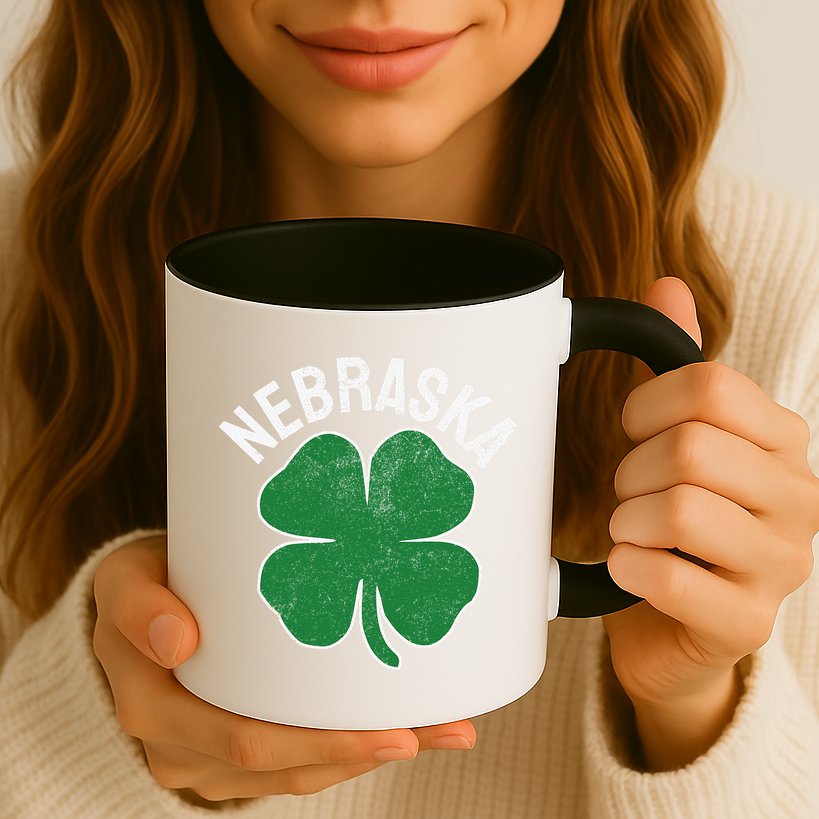 Nebraska Shamrock St. Patrick's Day Saint Paddy's Irish Mug