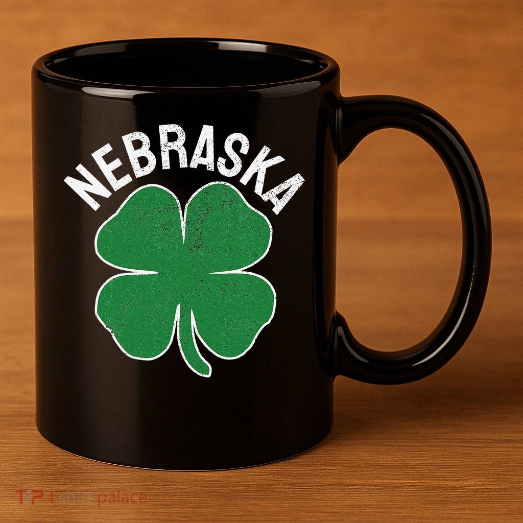 Nebraska Shamrock St. Patrick's Day Saint Paddy's Irish 11oz C Handle Ceramic Mug