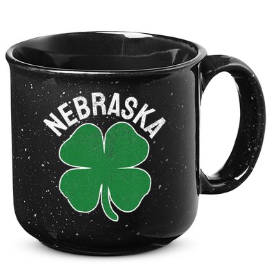 Nebraska Shamrock St. Patrick's Day Saint Paddy's Irish 15oz Campfire Ceramic Mug