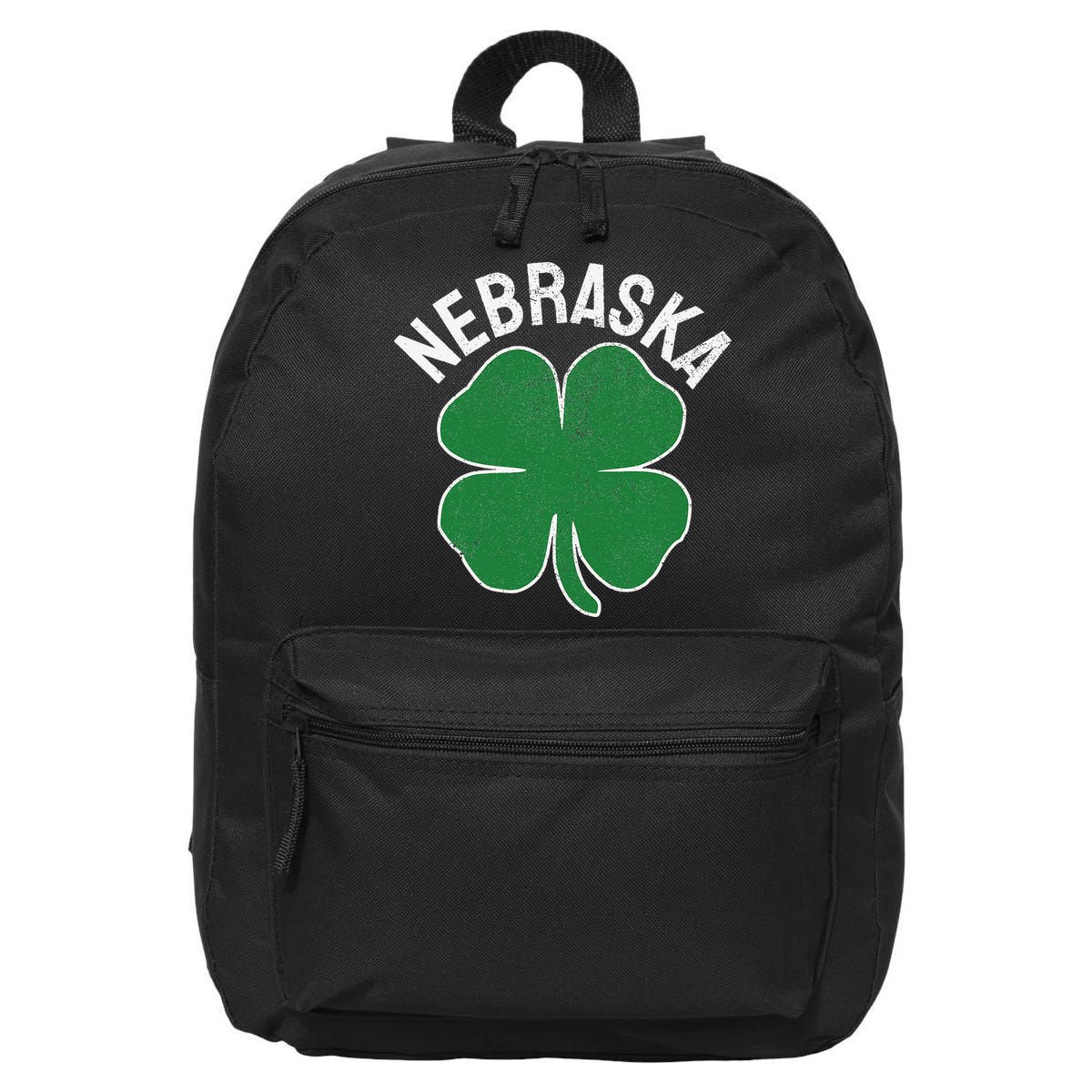 Nebraska Shamrock St. Patrick's Day Saint Paddy's Irish 16 in Basic Backpack