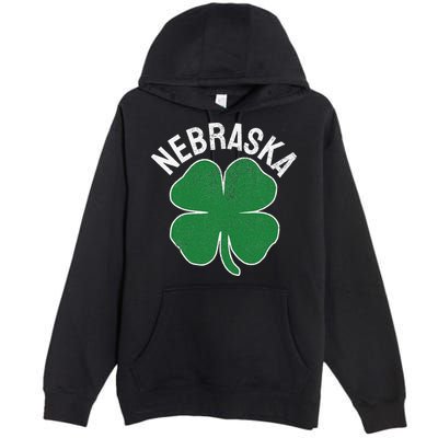 Nebraska Shamrock St. Patrick's Day Saint Paddy's Irish Premium Pullover Hoodie