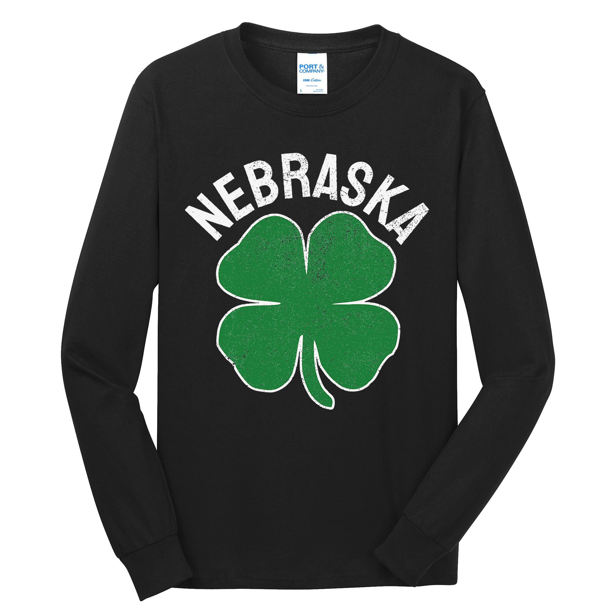 Nebraska Shamrock St. Patrick's Day Saint Paddy's Irish Tall Long Sleeve T-Shirt