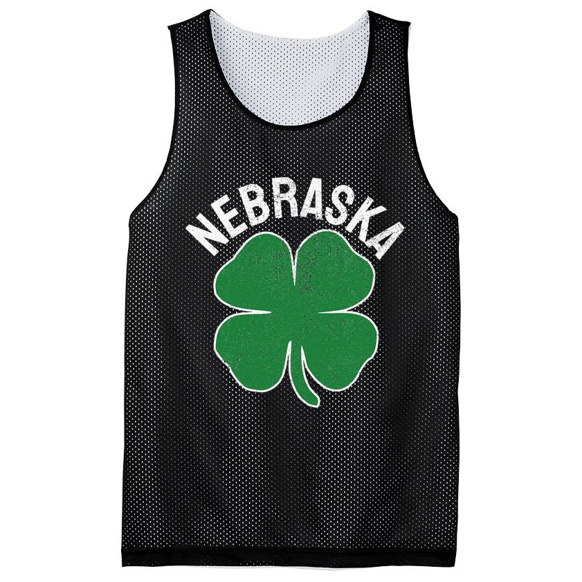 Nebraska Shamrock St. Patrick's Day Saint Paddy's Irish Mesh Reversible Basketball Jersey Tank