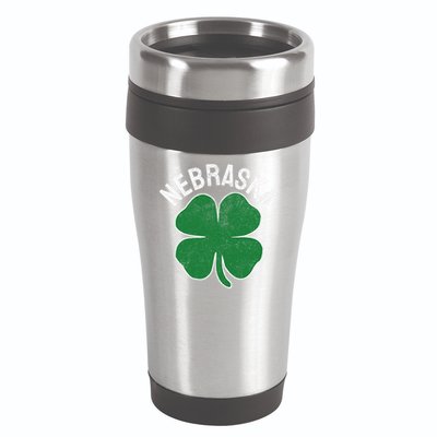 Nebraska Shamrock St. Patrick's Day Saint Paddy's Irish 16oz Travel Tumbler