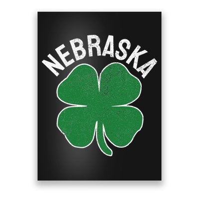 Nebraska Shamrock St. Patrick's Day Saint Paddy's Irish Poster
