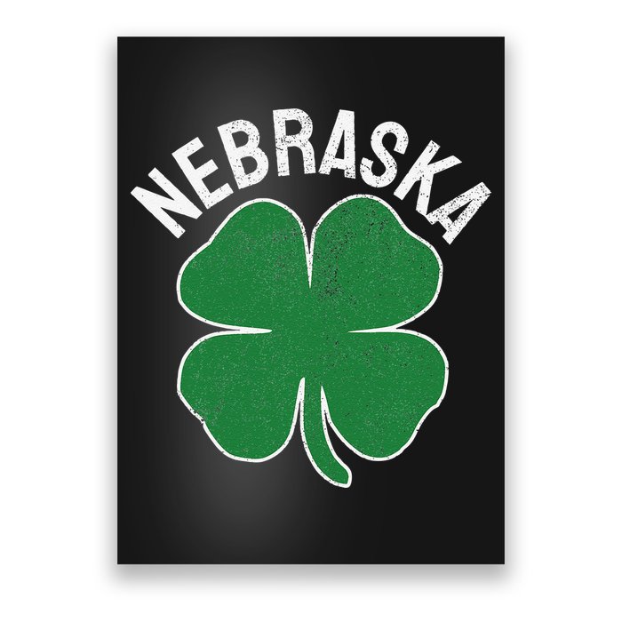 Nebraska Shamrock St. Patrick's Day Saint Paddy's Irish Poster