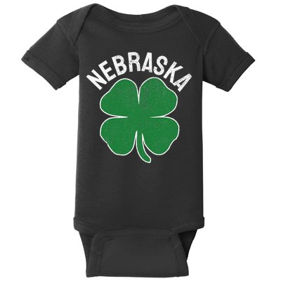 Nebraska Shamrock St. Patrick's Day Saint Paddy's Irish Baby Bodysuit
