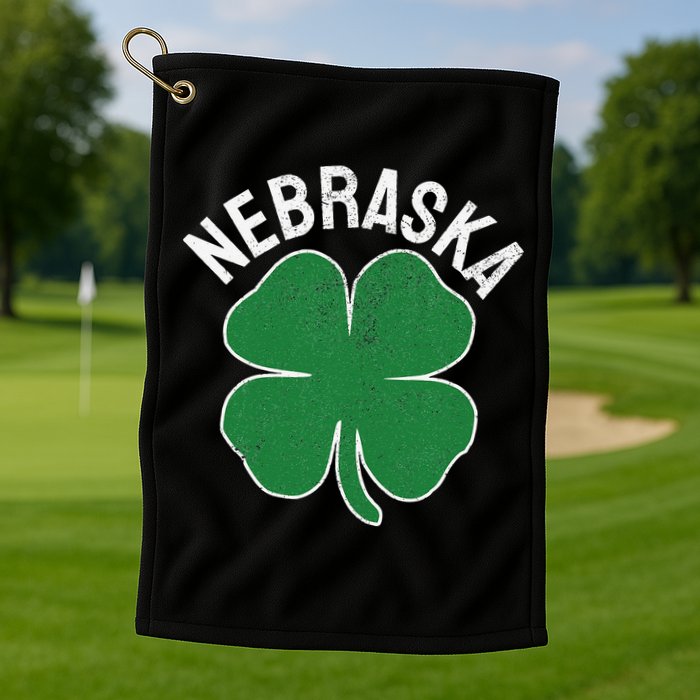 Nebraska Shamrock St. Patrick's Day Saint Paddy's Irish Golf Towel