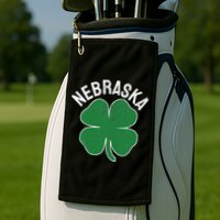 Nebraska Shamrock St. Patrick's Day Saint Paddy's Irish Golf Towel