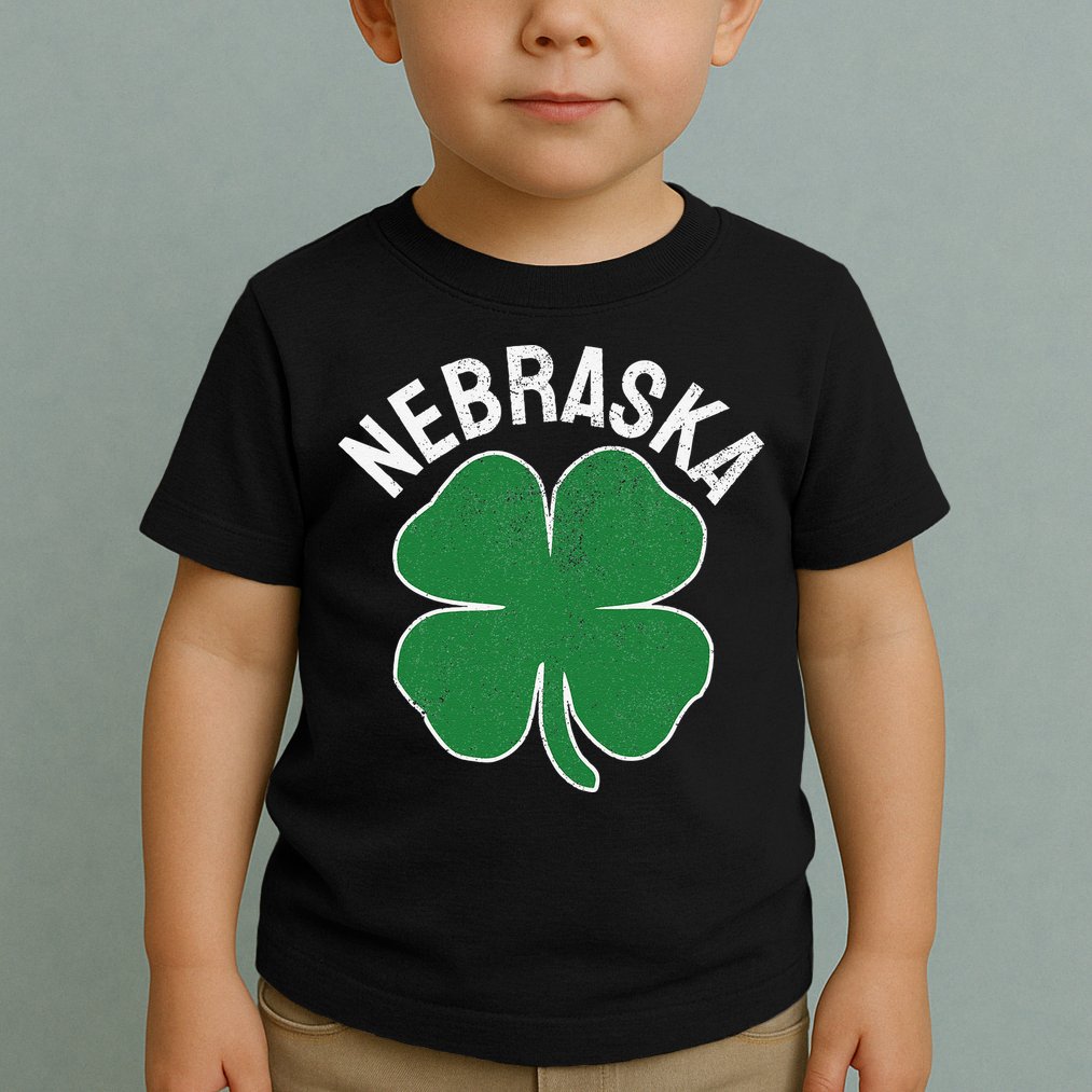 Nebraska Shamrock St. Patrick's Day Saint Paddy's Irish Toddler T-Shirt