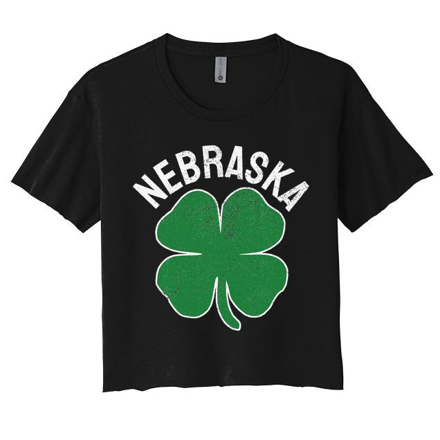 Nebraska Shamrock St. Patrick's Day Saint Paddy's Irish Crop Top