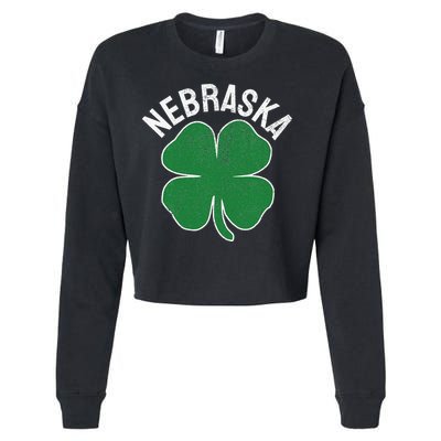 Nebraska Shamrock St. Patrick's Day Saint Paddy's Irish Cropped Pullover Crew